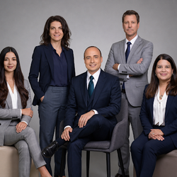 Milvidskiy Law Group P.C. - Andrey Milvidskiy, founder, with attorneys Stephanie Cangialosi, Denise Ocasio, John Zajac, and Raechel Stewart of Milvidskiy Law Group