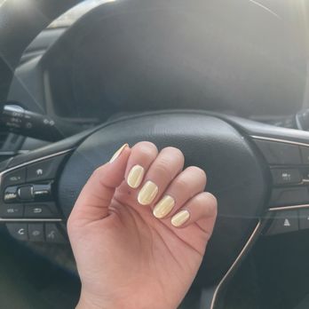 Adore Nail Lounge - Buttery Yellow Hailey Bieber Chrome Nails - Nail Salons Near Me - Livermore, California Adore Nail Lounge - Buttery Yellow Hailey Bieber Chrome Nails - Nail Salons Near Me - Livermore, California