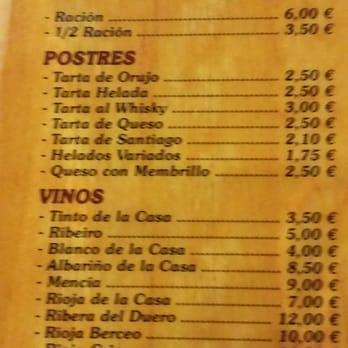 Alcume - Carta - Brasseries Near Me - A Coruña, C