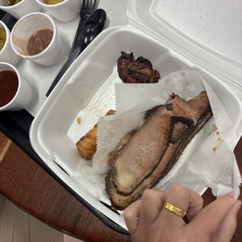 Woody's Smokehouse - Northbound - Brisket, quail bite, and shrimp popper - Specialty Food Near Me - Centerville, Texas