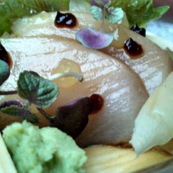 Spago - Chirashi sushi with dabs of soy sauce jelly - New American Near Me - Beverly Hills, California Spago - Chirashi sushi with dabs of soy sauce jelly - New American Near Me - Beverly Hills, California