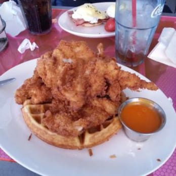 Big Pink - Chicken & Waffles!  Cannot go wrong with this!!!! - Pizza Near Me - Miami Beach, Florida