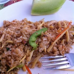 Thai Smile & Sushi - Spicy fried rice, well half of it left.