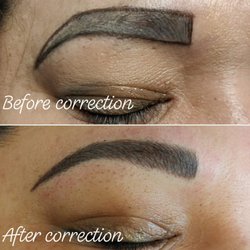 Ambal Permanent Cosmetics Makeup - PREVIOUS MICROBLADING (NOT DONE BY ME) COLOR CORRECTION