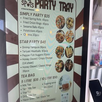 Tea Spots - Party Tray as of 11/14/24 - Shaved Ice Near Me - Pasadena, California