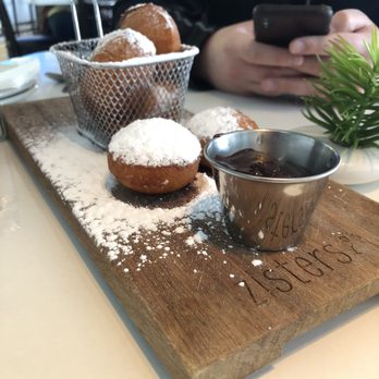 Zisters - Beignet with chocolate sauce - Breakfast & Brunch Near Me - Elm Grove, Wisconsin