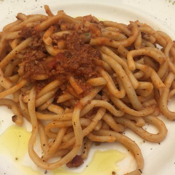 Osteria del Conte - Pici with Meat Sauce - Italian Near Me - Montepulciano, SI Osteria del Conte - Pici with Meat Sauce - Italian Near Me - Montepulciano, SI