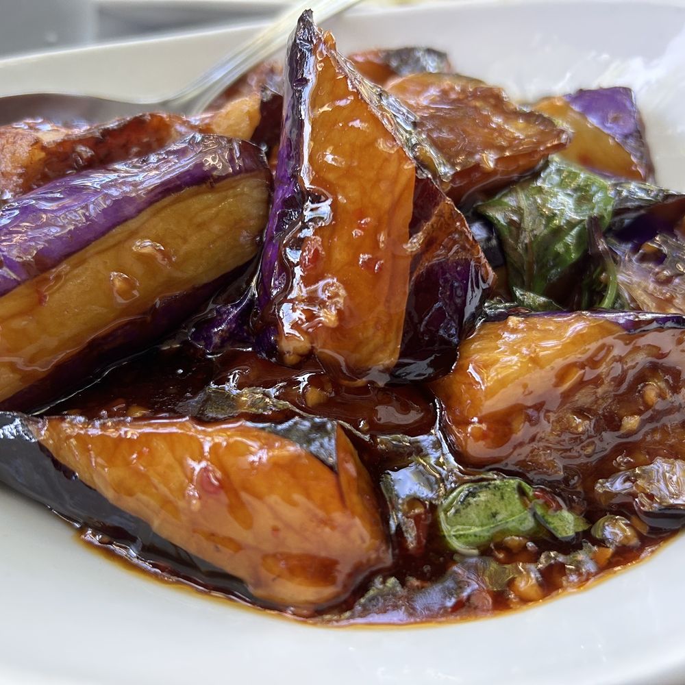 My Burma - Eggplant with Garlic Sauce - Burmese Near Me - Davis, California My Burma - Eggplant with Garlic Sauce - Burmese Near Me - Davis, California