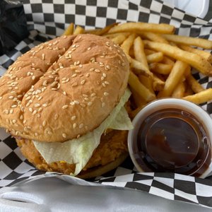 Photo of Doomie's Home Cookin' - Los Angeles, CA, United States. Spicy "Chicken" Sandwich