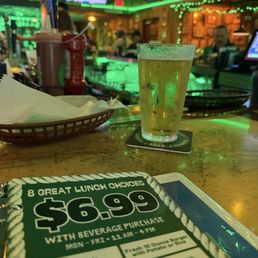 Bar too with a Stella.