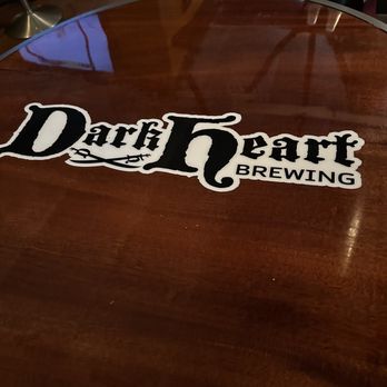 DarkHeart Brewing - Beautiful tables with the business name added in - Breweries Near Me - Citrus Heights, California