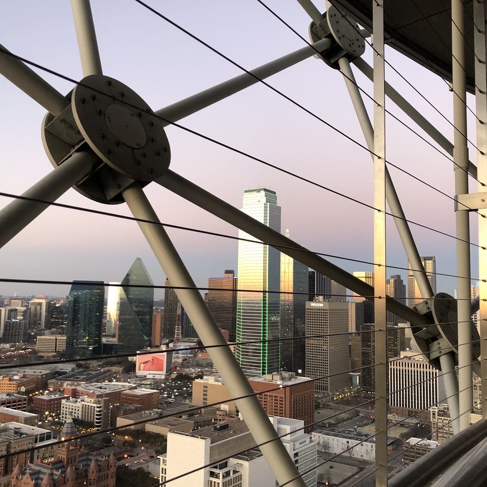 Reunion Tower - view at sunset - Landmarks & Historical Buildings Near Me - Dallas, Texas