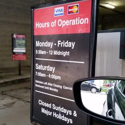 Standard Parking - Hours of operation as of 7/27/17