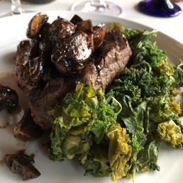 Steak, mushrooms, and kale Steak, mushrooms, and kale
