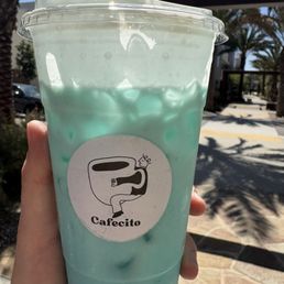 Blue raspberry lemonade with cold foam. Blue raspberry lemonade with cold foam.