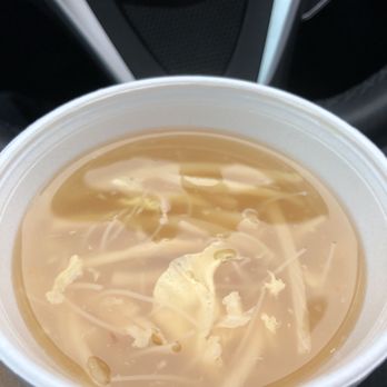 Bangkok Kitchen - Complimentary egg drop soup with bamboo shoots - Thai Near Me - Maumee, Ohio