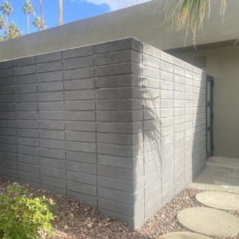 Home Space Construction - The image shows a sturdy block wall enclosing a courtyard, designed to provide both privacy and security. - Masonry/Concrete Near Me - Cathedral City, California Home Space Construction - The image shows a sturdy block wall enclosing a courtyard, designed to provide both privacy and security. - Masonry/Concrete Near Me - Cathedral City, California