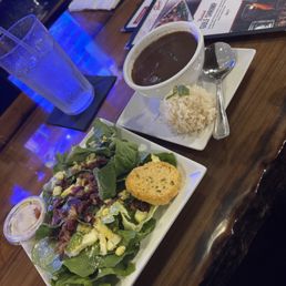 Chicken Gumbo and Caesar Salad Chicken Gumbo and Caesar Salad