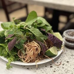 Bún Riêu Cua Tân Định - Fresh herbs