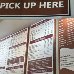 Full Menu of Drinks