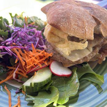 Corner Kitchen - Breakfast sandwich w salad - New American Near Me - Silver City, New Mexico
