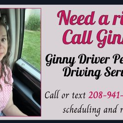 Ginny Driver - Contact Ginny Driver for all your personal transportation needs!