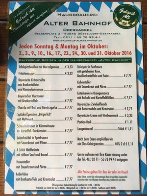 Menu photo 2 Alter Bahnhof Dusseldorf, NW