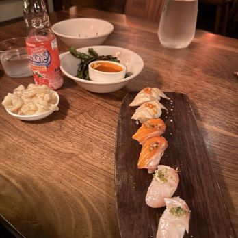 Uchi Austin - shishito peppers & market fish selection of the day! - Sushi Bars Near Me - Austin, Texas