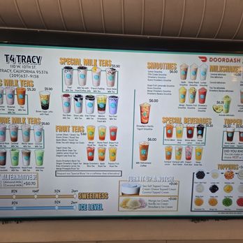 T4 Tracy - Menu options - Bubble Tea Near Me - Tracy, California T4 Tracy - Menu options - Bubble Tea Near Me - Tracy, California