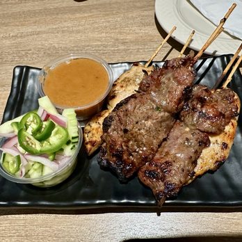 Thai BBQ - Sa Te Chicken and Beef combination - Thai Near Me - Las Vegas, Nevada Thai BBQ - Sa Te Chicken and Beef combination - Thai Near Me - Las Vegas, Nevada