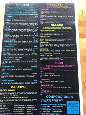 Menu photo 3 Steamies Burger Bar Telluride, CO