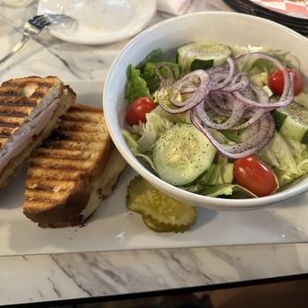 Brick House Diner - Chicken Bacon Panini w/ side salad. (3.5/5) - Diners Near Me - Richmond, Virginia Brick House Diner - Chicken Bacon Panini w/ side salad. (3.5/5) - Diners Near Me - Richmond, Virginia