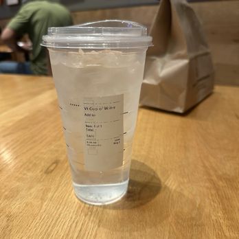 Starbucks - And this is the free cup of ice water that was given to the gentleman behind me - Coffee & Tea Near Me - Seattle, Washington Starbucks - And this is the free cup of ice water that was given to the gentleman behind me - Coffee & Tea Near Me - Seattle, Washington