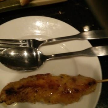 Jaded Thai - Chicken satay... Comes 4 pc in a plate. Yummy. With peanut sauce. - Thai Near Me - Hoffman Estates, Illinois