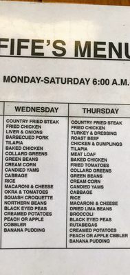 Menu photo 8 Fife's Restaurant Birmingham, AL Menu photo 8 Fife's Restaurant Birmingham, AL