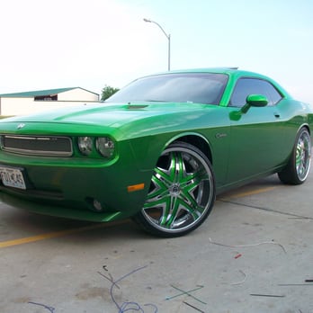 NW Audio - window tint and rims on Challanger - Car Stereo Installation Near Me - Platte City, Missouri