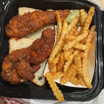 Dave's Hot Chicken - #Dave's #1 2 Tenders w/ Fries - Chicken Shop Near Me - Rowland Heights, California Dave's Hot Chicken - #Dave's #1 2 Tenders w/ Fries - Chicken Shop Near Me - Rowland Heights, California