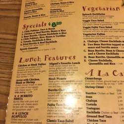 El Cielito Lindo - Nice lunch menu. Reasonable prices, good variety.