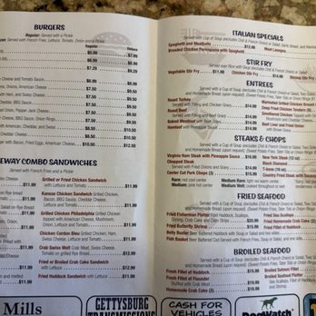 Gateway Family Diner - Incredibly comprehensive menu - Diners Near Me - Gettysburg, Pennsylvania Gateway Family Diner - Incredibly comprehensive menu - Diners Near Me - Gettysburg, Pennsylvania