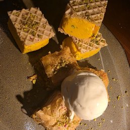 Dessert feast baklava and Persian ice cream Dessert feast baklava and Persian ice cream