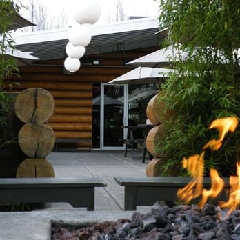 Doug Fir Lounge - Outside firepit, benches - American Near Me - Portland, Oregon Doug Fir Lounge - Outside firepit, benches - American Near Me - Portland, Oregon