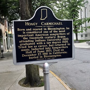 City of Bloomington - Hoagy Carmichael plaque - Public Services & Government Near Me - Bloomington, Indiana City of Bloomington - Hoagy Carmichael plaque - Public Services & Government Near Me - Bloomington, Indiana