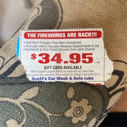 Scott's Exeter Car Wash and Auto Lube - Coupon Bait And Switxh