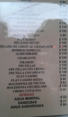 Menu photo 4 Tía Margarita Buenos Aires, C