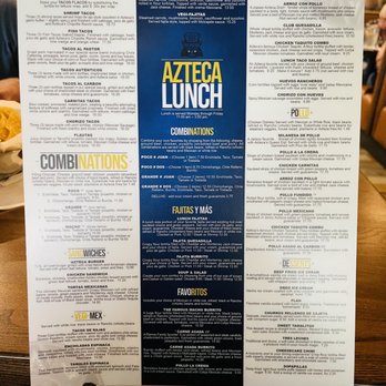 Azteca D' Oro Mexican Restaurant Winter Haven - Menu, side 2. QR code available for menu viewable online. (April 2021) - Mexican Near Me - Winter Haven, Florida Azteca D' Oro Mexican Restaurant Winter Haven - Menu, side 2. QR code available for menu viewable online. (April 2021) - Mexican Near Me - Winter Haven, Florida
