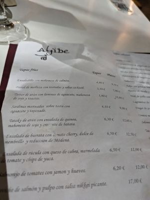 Menu photo 2 Al Aljibe Seville, SE