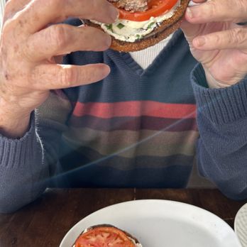 Louise's Kitchen - Bagel with scallion cream cheese - Breakfast & Brunch Near Me - Black Mountain, North Carolina