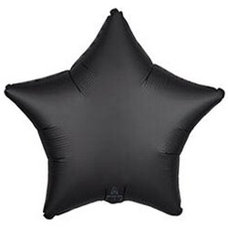 Immaculate Designs & Things - 19" Soild Onyx Satin Luxe Star Foil Balloon