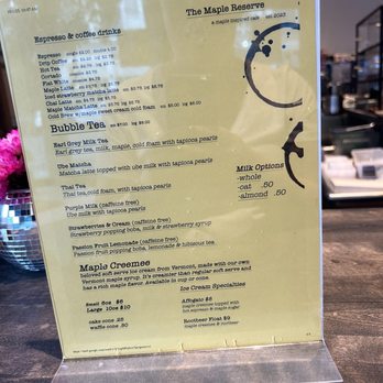 The Maple Reserve - Cafe Menu - Coffee & Tea Near Me - Manchester, Vermont The Maple Reserve - Cafe Menu - Coffee & Tea Near Me - Manchester, Vermont