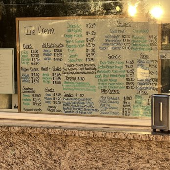 Christopher's Corner - a menu on the wall - Ice Cream & Frozen Yogurt Near Me - Pacific, Missouri